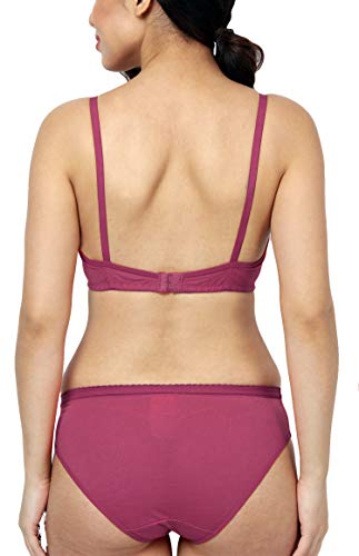 Image of StyFun Women Cotton Bra Panty Set, Non-Padded, Non-Wired, Sexy Lingerie for Honeymoon Lingerie Set for Women for Sexy hot Bra Panty Set for Women Combo Pack Color- Multi-Color Cup-B