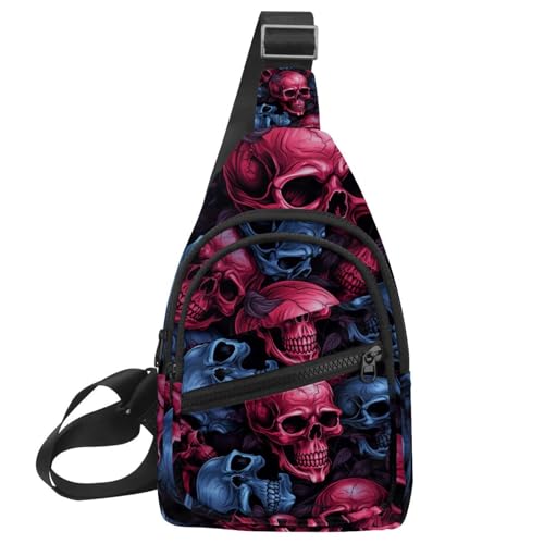 Mochila cruzada Skull P ajustable multicolor y talla única para hombres y mujeres activos