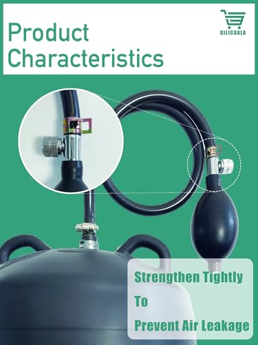 Image of DILIGUALA Inflatable Pipe Plug Balloon for Sealing and Testing of Sewer Pipes, Plumbing Pressure Bladder with Air Pump - Plumbing Test Ball for Sewer Test, Water Shut Off (2 Inch P)