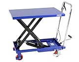 Tragkraft : 150kg Pro-Lift-Werkzeuge Fahrbarer, hydraulischer Scherenhubtisch mit Fußpedal 150kg Hubkraft Höhe 220mm – 740mm