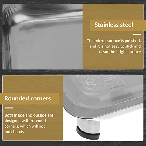 DOITOOL Conjunto de buffet de pratos para chafing - Bandejas de buffet de aço inoxidável para servir