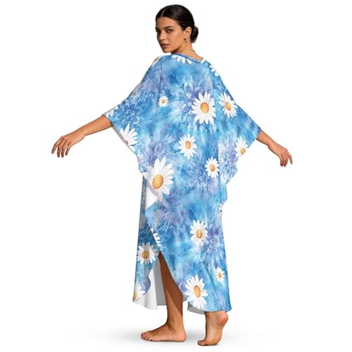 Vestido de verano tipo caftán largo de playa con caída ligera de mujer 2