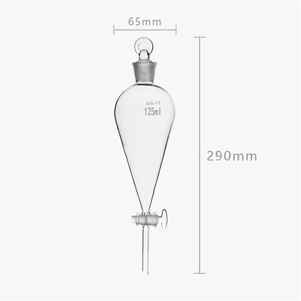 Szklany lejek działowy, 60 do 1000 ml, drobny lejek, separator do laboratorium, sprzęt laboratoryjny