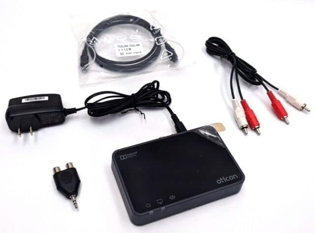 Oticon TV Adaptor 3.0 box contents