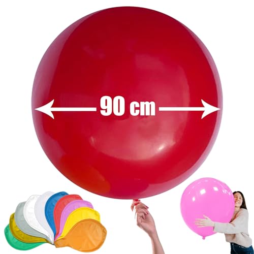 90 CM Grosse Bunt Luftballons, 10 Stück 36 Zoll Riese Luftballon...