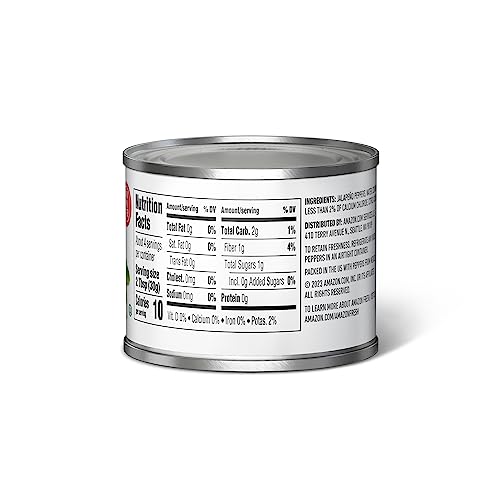 Image of Amazon Fresh, Diced Jalapeno Peppers, Hot, 4 Oz (Pack of 6)