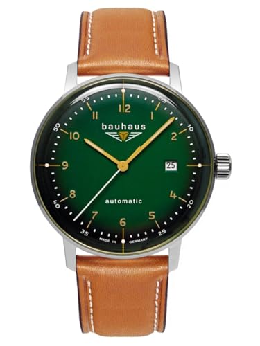 Bauhaus 2064-4 Herrenuhr Automatik Grünes Zifferblatt Edelstahl 40mm Made in Germany