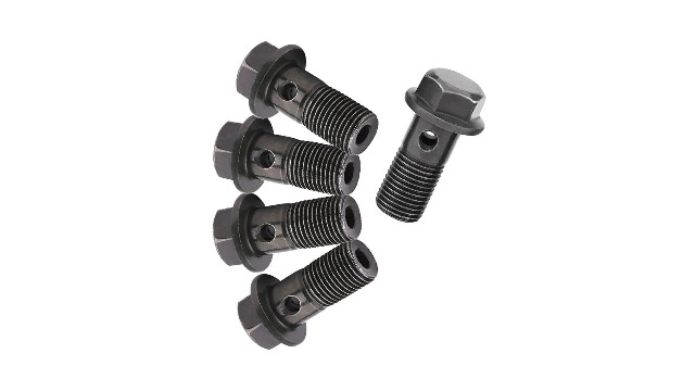 TKSE Boulons Banjo De Frein M10x1.0mm - 5 Pièces + 10 Rondelles En Fer Pour Moto, Maître-Cylindre Et Étrier