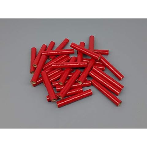 50 Fireworks Red Bottle Rocket Tubes PYRO Cardboard 1/4" x 2" x 1/16" Cover