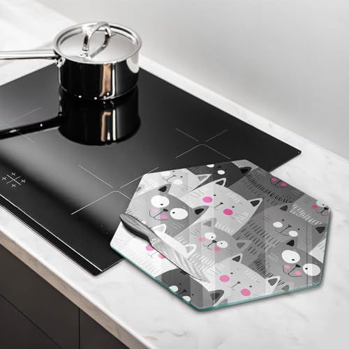 Plaque induction protection design Wallfluent - Accessoire de cuisson premium chat - 3