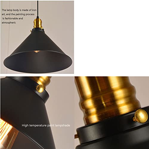 Lustre de style minimaliste noir avec abat-jour en métal creux anti-éblouissement - 8