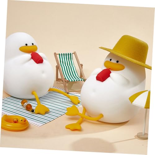 Lámpara de noche de silicona con diseño de pato para dormitorio miniatura 7