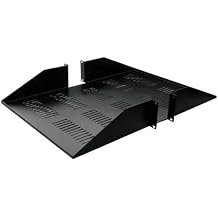 Quest Manufacturing Double-Sided Vented Shelf, 2 Unit, 19" x 25"D, Black ES0619-0225