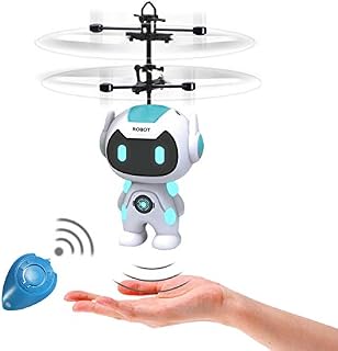Ynybusi Flying Toys, Kids Flying Ball Robot Toys for Boys Girls 6 7 8 9 10 Year Old Gifts, Hands Free Operated Mini Drone Infrared Induction Robot Helicopter (#White)