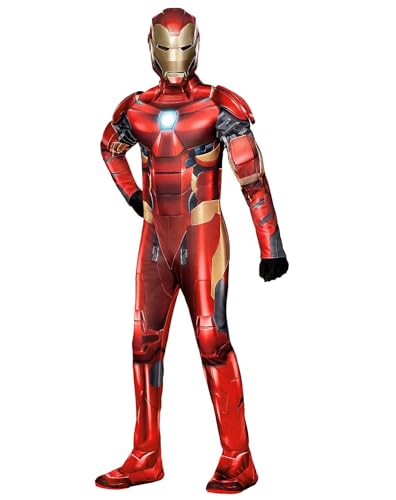 Spirit Halloween Official Avengers Kids Iron Man Costume with Half Mask and Light-Up Chest