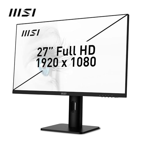 Image of MSI PRO MP273AP 27 Inch Full HD Office Monitor 1920x1080 IPS Panel, 100 Hz, VESA Mount Support, Built-in Speakers, Display Kit Support, 4-Way Adjustable, 1 x HDMI 1.4b, 1 x DP 1.2a, 1 x D-Sub(VGA)