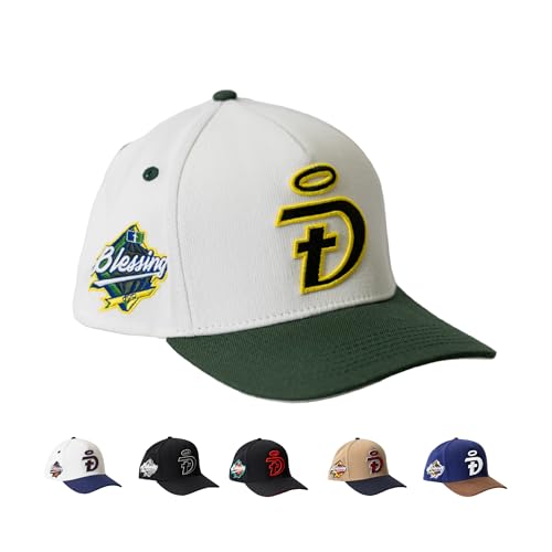 DIOSGOD Christian Baseball Hat | Snapback Adjustable Trucker Cap for Men and Women | Religious Hat | Great for Gifts (one Size, White and Green)