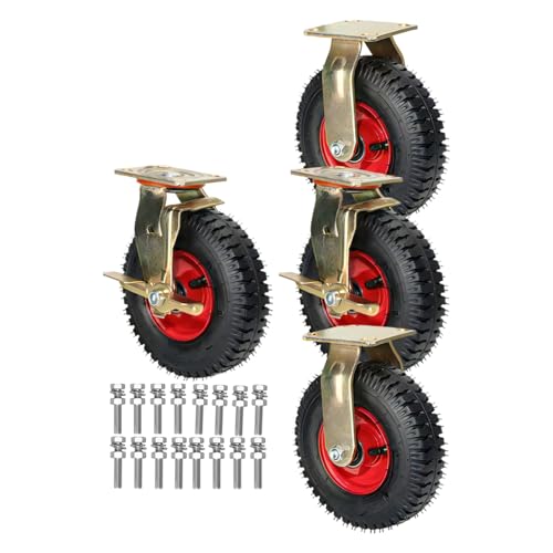 Roulettes industrielles anti-vibration avec freins robustes pour réparer un chariot instable