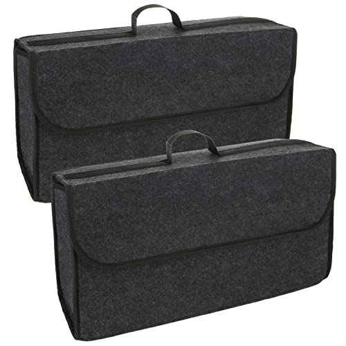 ASelected 2 Pack Car Boot Organiser Storage Car Boot Tidy for Car - Small Car Trunk Boot Bags Box with Velcro Non Slip Car Accessories Declutter Tools Trunk Boot Tidy Storage Case for vw All Vehicles