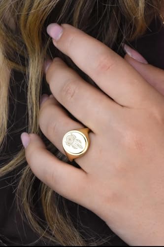 Bague attrape-rêves argent 925 idée cadeau chevalière or - 2