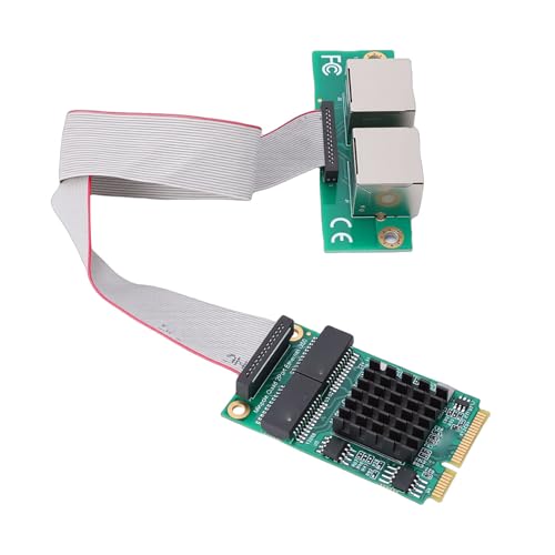 Mini PCIe Gigabit Ethernet Adapter, tarjeta de red de doble puerto eficiente para PCs industriales miniatura 5