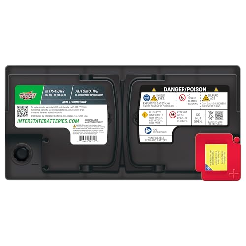 Image of Interstate Batteries Car Battery 12V 95Ah 900CCA Group H8, 49 AGM