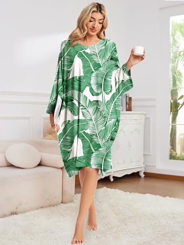 Image of CRIPOM Plus Size Moo Moos for Women Oversized Sleep Shirts for Women Oversized Nightgown with Pocket Fit S-5XL