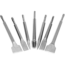 7pc 3/8 inch SDS Plus Drill Chisel Set, Includes 40mm, 20mm & Specialty Chisels