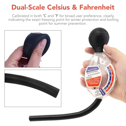 Image of Coolant Tester, Antifreeze Tester High Accuracy Dial Type Anti-Freeze Coolant Tester Car Battery Liquid Densitometer 6 /12 /24V