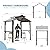 Domi Hardtop Grill Gazebo 8x5FT, Grill Canopy for Outdoor Grill w/Double Galvanized Steel Roof, 2 Side Shelves and Ceiling Hooks, BBQ Gazebo Grill Tent for Patio Garden Backyard, Brown