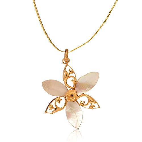 Senco Gold 22K Yellow Gold Shell Floral pendant Amazon.in Fashion
