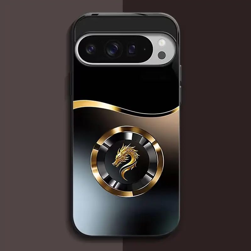 Image of MILLION CASES Crown Dragon Spectra Case for Google Pixel 8a, Google Pixel 8a Back Cover Case(2024) - PC | Midnight Black