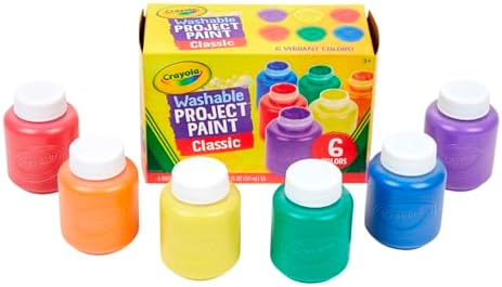 Crayola Washable Kids Paint, 6 Count, Kids At Home Activities, Painting Supplies, Gift, Assorted - View 7