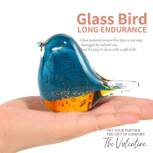 Qumhmup 03 Glass Blown Bird Figurines, Handmade Collectible Ornaments, Statue Decor, Paperweight Gift thumb #5