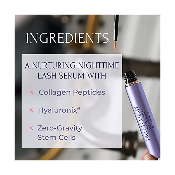 Lunar Lash by Tru Alchemy - Lash Boost Serum for Longer Voluminous Lash Lengthening Eyelash Repair - Lash Serum Lash Primer - Lash Conditioner & Enhancing w/Keratin, Collagen, & Hyaluronic Acid - 3ml