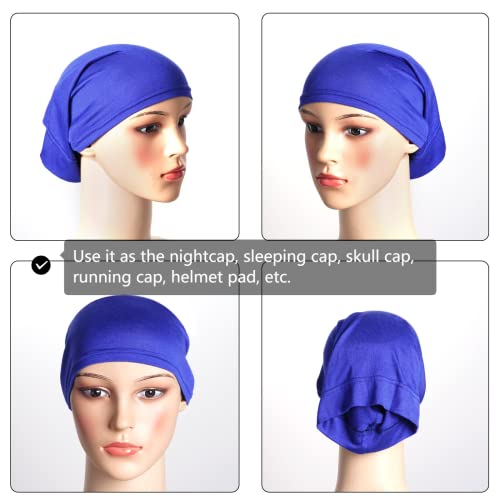 Sucrain 6 Pcs Tube Dreadlock Cap Elastic Wide Headband Braids Tube Sock Cap Unisex Spandex Satin Head Wrap Dreadlocks Accessories #TOP2