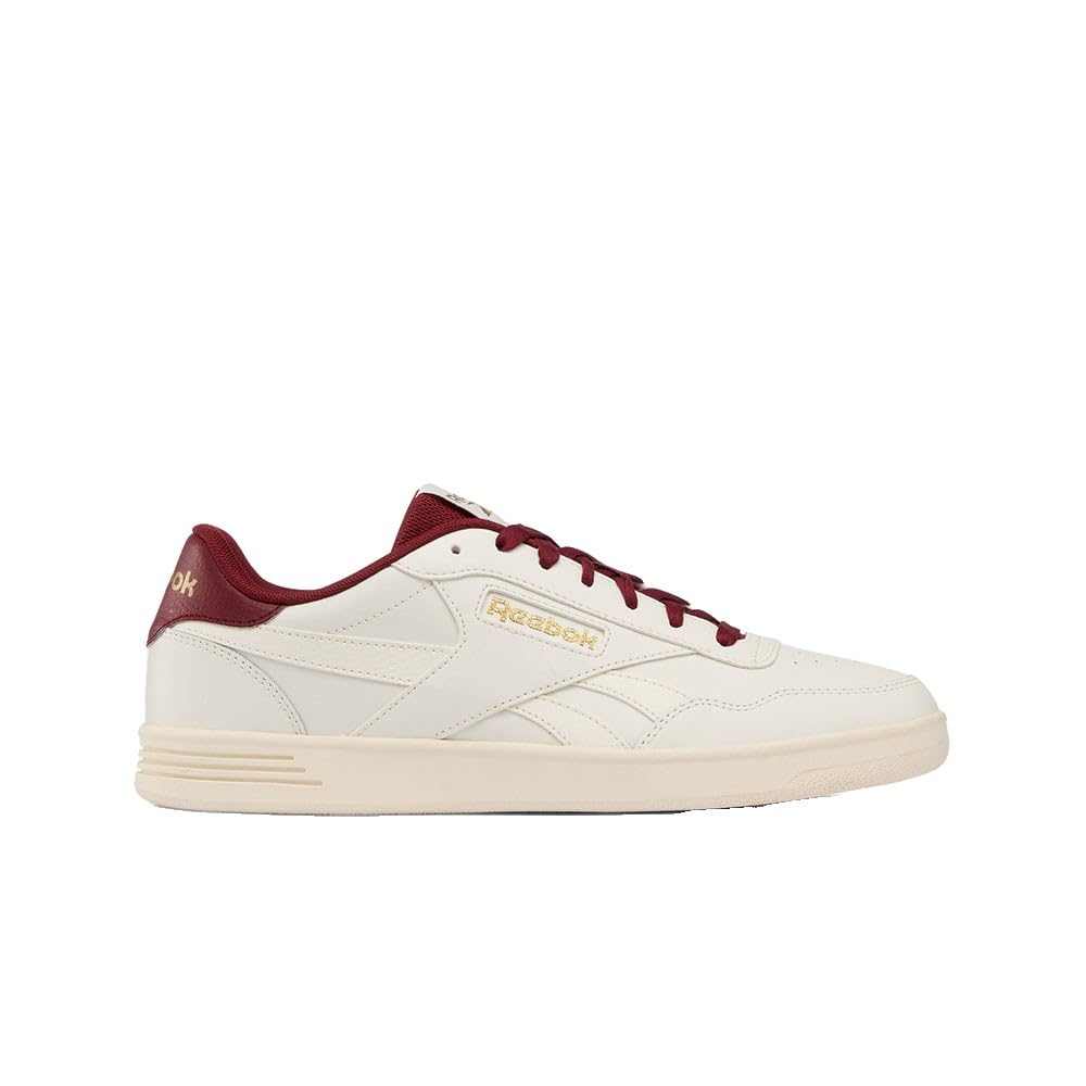 Reebok Unisex Court Advance Trainers, Chalk/Classic Burgundy/Goldmet, 36.5 EU
