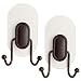 Franklin Brass 193235-CBZ IncrediGrip (No Drill) Double-Pronged Hook, Classic Bronze (2-Pack)