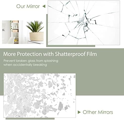 CASART Full Length Floor Mirror, Big Dressing Mirror Leaning Mirror for Floor & Wall with Metal Frame, Full Body Mirror in Bedroom Living Room Hallway