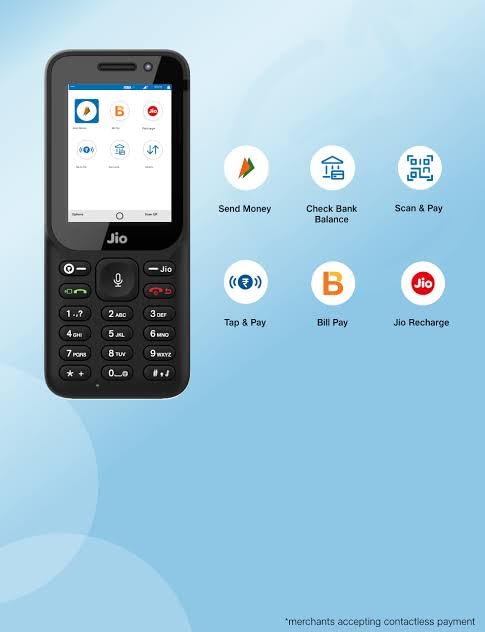 Image of Jio Phone F220 Black 2.4 inch Display, 512 MB RAM,4 GB Memory, 1500mAh Battery (Black, Basic Phone)