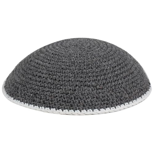 Zion Judaica Bulk Knitted Kippahs 16cm Quality Knit Handmade Kippots Cotton Yarmulkes 6.3"