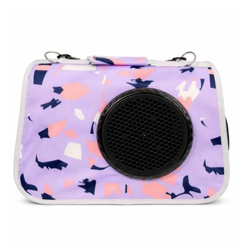 Image of Cawypety Cat Backpack Carrier, Breathable Cat Carrier Pet Backpack for Kitty Small Dog Up to 15Lbs, Transparent & Foldable Pet Carrier for Travel Hiking (Purple, Window)