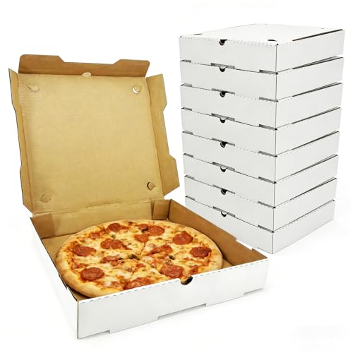 rzoixuur Pizza Boxes 12 x 12 x 2 （12 Pack） Ventilated and durable,Suitable for pizza, cookies, cakes, or food delivery