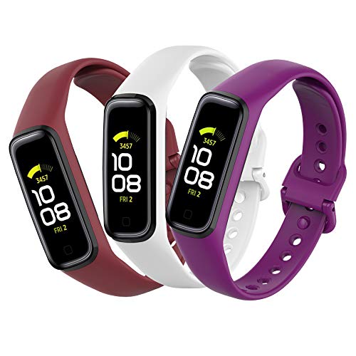 MIJOBS Correas de 3 Piezas Compatibles con Samsung Galaxy Fit2, Correa de Silicona, Pulsera Suave e Impermeable Pulsera Deportiva Compatible con Correa Samsung Galaxy Fit2