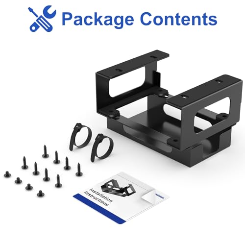 Soporte de metal para bajo escritorio que organiza tus docks CalDigit TS4 y libera tu mesa 7