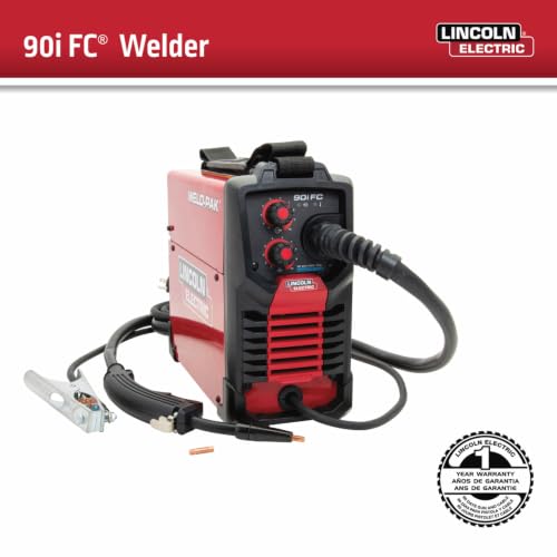 Image of Lincoln Electric 90i FC Flux Core Wire Feed Weld-PAK Welder, 120V Welding Machine, Portable w /Shoulder Strap, Protective Metal Case, Best for Small Jobs, K5255-1