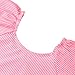 LIZENS Two-Pieces Girls Swimsuit Puff Sleeve Beach Bathing Suit Stripe Bikini Sets （BD411,4-5T Pink