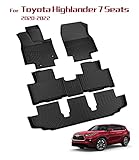 Landrol Car Floor Mats Liners Replacement for Toyota Highlander 7 Seats 2020 2021 Durable Odorless...