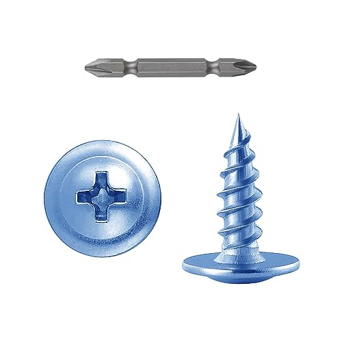 Image of Wensilon(600 pcs)#6x1 /2 inch Phillips Truss Head Wood Screws Galvanizing Quick Metal Self Tapping.