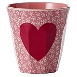  Melamin Becher Rosa Herz 9 cm hoch